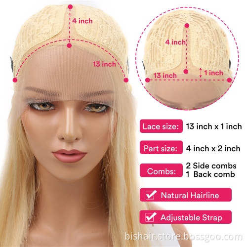 613 Honey Golden Wig 30 32 inches 13x4 Lace Forehead Wig Brazil Remy Body Wavy Lace Front Wig Ladies Human Hair 100%human hair